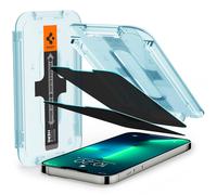 Spigen Spigen Protection d'écran en verre trempé GLAStR Privacy Applicator lot de 2 pour iPhone 13 / 13 Pro Transparent