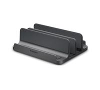 Spigen Support Ordinateur Portable Vertical 4-en-1 Organisateur de Bureau avec Fentes Réglables (14-22 mm), Aluminium Premium et Protection en Silicone