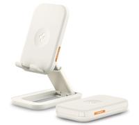 Spigen Support Téléphone Bureau Pliable & Réglable [Pochette Incluse] Portable Support Universel Voyage Compatible avec iPhone 17/16/15/14/13 Pro Max Air Samsung S25 Pixel 10 Nintendo Switch - Beige