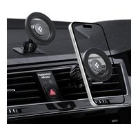 Spigen Support Telephone Voiture Magsafe [Anneau Métallique Inclus] Rotatif à 360°, Universel Support Telephone Voiture Magnetique Compatible avec iPhone 16/15/14 et Smartphones Universels - Gris Mat
