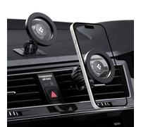 Spigen Support Telephone Voiture Magsafe [Anneau Métallique Inclus] Rotatif à 360°, Universel Support Telephone Voiture Magnetique Compatible avec iPhone 16/15/14 et Smartphones Universels - Noir