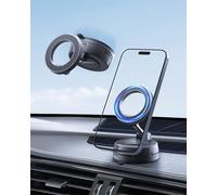 Spigen Support Téléphone Voiture MagSafe [Ventouse Puissante & Aimants N52] Porte Telephone Aimanté Rotation 360° pour iPhone 17 16 15 14 et Coque Magnétique pour Samsung - Tableau de Bord/Pare-Brise