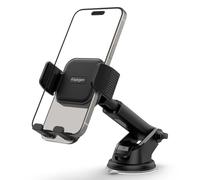 Spigen Support Téléphone Voiture Universel [Rotation 360°] Support Telephone Voiture, Fixation Pare-Brise, Tableau de Bord, Compatible avec iPhone 17 16 15 14 13 Samsung S25 Pixel 10 Xiaomi