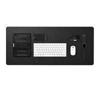 Spigen Tapis de Bureau, sous-Main en Cuir PU Végan, Tapis Souris XXL Imperméable avec Base en Gomme Antidérapante - Nero