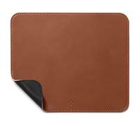 Spigen Tapis de Souris en Cuir PU Végan, Mouse Pad Imperméable avec Base en Gomme Antidérapante - Marron
