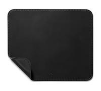 Spigen Tapis de Souris en Cuir PU Végan, Mouse Pad Imperméable avec Base en Gomme Antidérapante - Noir