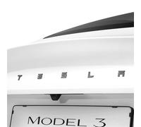 Spigen Tesla Logo Emblème Arrière Autocollant, PC Résistant Aux Rayures | Model 3 Highland 2024 2025 2026, Couverture Complète de Qualité Supérieure, Accessoire Conçu pour Tesla - Carbone