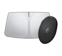 Spigen Tesla Model X CryoShade Pare-Soleil Pliable pour Pare-Brise Avant [Technologie Triple Couche & Protection UV] Pochette avec Sangle Velcro Incluse Conçu pour Les Accessoires Tesla Model X - Noir