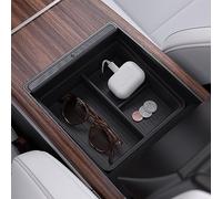Spigen Tesla Model X et Model S Organisateur de Console Centrale, Plateau de Rangement sous Accoudoir Conçu pour Accessoires Intérieurs Tesla Model X/S - Édition Carbone