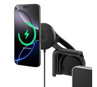 Spigen Tesla Model Y (~2025 Juniper), 3 (~2025 Highland), X, S Chargeur Telephone Voiture sans Fil [Fixation sans Adhésif], Support Téléphone Voiture pour MagSafe Compatible avec iPhone 17 16 15 14 13