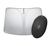 Spigen Tesla Model Y 2025 Juniper Model 3 2021-Highland 2024, 2025 Pare-Soleil pour Pare-Brise Avant, Bloque la Protection Solaire Contre Les Rayons UV, Compatible avec Tesla Model Y et 3