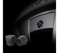 Spigen Tesla Model Y/3/X/S 4 Pieces Bouchon Valve Pneu Voiture, Capuchon de Valve Magnétique Universel, Accessoire Tesla, Compatible avec Tesla Model Y Juniper/3 Highland/X/S, Universel pour Voiture