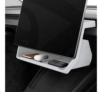 Spigen Tesla Model Y Juniper 2025 2026 Model 3 Highland 2024-26 Organisateur de Rangement sous l'Écran, Installation en Un Tap, Conçu pour Accessoire Tesla - Blanc