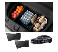 Spigen Tesla Organisateur de Coffre Avant [Lot de 2] Rangement Frunk | Model Y Juniper (Premium/Performance 2025 2026) Séparateurs Ajustables, Revêtement & Silicone Antidérapant