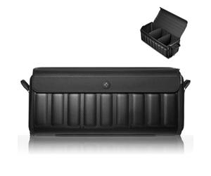 Spigen Tesla Organisateur de Coffre Universel, Fixation Auto-Agrippante | Model Y (~2025 Juniper) et 3/S/X, Sac de Rangement Voiture Pliable, Boîte pour Peugeot, Volkswagen, etc - Noir