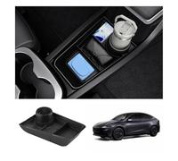 Spigen Tesla Organiseur de Console Centrale Basse avec Porte-Gobelet | Model Y Juniper 2025-2026 (Standard UNIQUEMENT), Rangement multifonction, Design Intérieur Premium, Accessoires Tesla