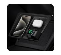 Spigen Tesla Station de Charge sans Fil 3 en 1 pour Console Centrale | Model 3 Highland 2024 2025 2026, Hub de Chargeur Induction, Gestion Facile des Câbles, Accessoire pour Tesla
