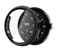 Spigen Thin Fit 360 Coque pour Google Pixel Watch 5/4 41 mm | Étui léger en polycarbonate avec verre trempé intégré pour une protection totale, pour les modèles 2026/2025 - Noir