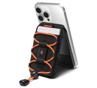 Spigen TieFit MagFit Porte-Cartes magnétique 2-3 Cartes, Support Multifonction Compatible avec Les séries iPhone 17/16/15 MagSafe, Pixel Snap - Noir