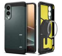 Spigen Tough Armor(AI) MagFit Coque Compatible avec Samsung Galaxy S25 Edge - Vert