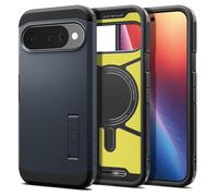 Spigen Tough Armor(AI) MagFit Coque pour Google Pixel 10 et Pixel 10 Pro Compatible avec Pixelsnap et MagSafe[Intelligence Artificielle] - Ardoise Métallisée