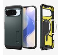 Spigen Tough Armor(AI) MagFit Coque pour Google Pixel 10 et Pixel 10 Pro Compatible avec Pixelsnap et MagSafe[Intelligence Artificielle] - Vert