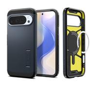 Spigen Tough Armor(AI) MagFit Coque pour Google Pixel 10 et Pixel 10 Pro Compatible avec Pixelsnap et MagSafe[Intelligence Artificielle] - Ardoise Métallisée