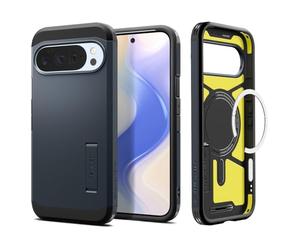 Spigen Tough Armor(AI) MagFit Coque pour Google Pixel 10 et Pixel 10 Pro Compatible avec Pixelsnap et MagSafe[Intelligence Artificielle] - Ardoise Métallisée