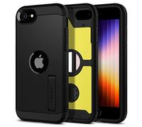 Spigen Tough Armor Coque pour iPhone SE 2022 5G et iPhone SE 2020 - Noir