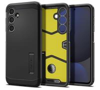 Spigen Tough Armor Coque pour Samsung Galaxy S24 FE - Noir | Structure double couche hybride TPU et PC, Mousse de protection XRD anti-impact, Protection Spigen Air Cushion