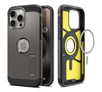 Spigen Tough Armor MagFit Coque pour iPhone 15 Pro Max, Compatible avec Les Accessoires MagSafe - Gris Acier