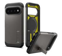 Spigen Tough Armor MagFit Coque pour Pixel 11 Pro - Gunmetal | Compatibilité MagSafe avec aimant intégré, Mousse XRD anti-impact haute performance, Protection Spigen Air Cushion