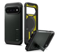 Spigen Tough Armor MagFit Coque pour Pixel 11 Pro - Vert | Compatibilité MagSafe avec aimant intégré, Mousse XRD anti-impact haute performance, Protection Spigen Air Cushion