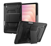 Spigen Tough Armor Pro Coque Compatible avec Samsung Galaxy Tab S11 (2025) Étui avec Support intégré et Porte-Stylet - Noir
