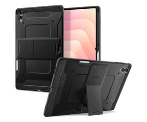 Spigen Tough Armor Pro Coque Compatible avec Samsung Galaxy Tab S11 Ultra (2025) Étui avec Support intégré et Porte-Stylet - Noir
