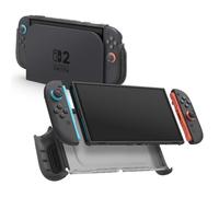 Spigen Ultra Hybrid Coque avec Joy-Cons Amovibles Compatible avec Nintendo Switch 2 2025 Coque Monobloc Compatible avec la Station d'accueil - Noir Givré