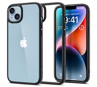 Coque iPhone 14 Plus Dos Transparent Contour Noir mat Antichoc Série Ultra Hybrid