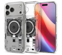 Spigen Ultra Hybrid Mag - Coque MagSafe transparente Neo One pour iPhone 17 Pro (gris)