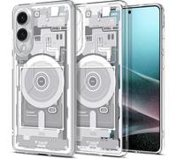 Spigen Ultra Hybrid MagFit Coque Compatible avec Samsung Galaxy S25 Edge - Zero One Blanc