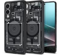 Spigen Ultra Hybrid MagFit Coque Compatible avec Samsung Galaxy S25 Edge - Zero One Noir