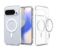 Spigen Ultra Hybrid MagFit Coque pour Google Pixel 10/10 Pro - Blanc | Compatibilité MagSafe avec aimant intégré, Technologie Spigen Dura-Clear anti-jaunissement, Structure hybride TPU et PC