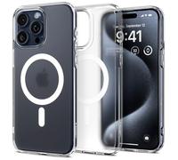 Spigen Ultra Hybrid MagFit Coque pour iPhone 15 Pro Max - Frost Clair | Compatible avec MagSafe, DuraClear Tech, anti-jaunissement, technologie coussin d'air, protection de qualité militaire