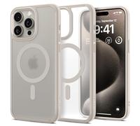 Spigen Ultra Hybrid MagFit Coque pour iPhone 15 Pro Max - Frost Titane Naturel