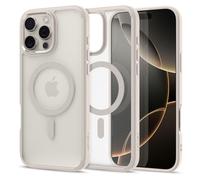 Spigen Ultra Hybrid MagFit Coque pour iPhone 16 Pro - Frost Titane Naturel | Compatible avec MagSafe, DuraClear Tech, anti-jaunissement, technologie coussin d'air, protection de qualité militaire