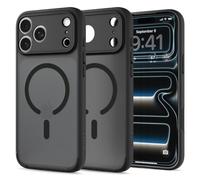 Spigen Ultra Hybrid MagFit Coque pour iPhone 17 Pro Max - Frost Noir | Béquille intégrée, Technologie Air Cushion, Protection de grade militaire