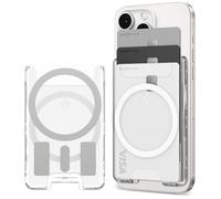 Spigen Ultra Hybrid MagFit+ Porte-Cartes Magnétique Conçu pour MagSafe Compatible avec Les modèles iPhone 17/16/15/14/13/12 MagSafe Wallet - Transparent (MagFit+)