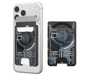 Spigen Ultra Hybrid MagFit Porte-Cartes MagSafe Version 2 Compatible avec l'iPhone 17/16/15, d'autres modèles MagSafe et la série Google Pixel 10 avec Pixelsnap - ZeroOne Noir