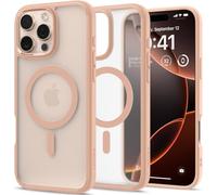 Spigen Coque pour iPhone 16 Pro Ultra Hybrid MagFit semi-transparente 6,3 pouces Frost Rose Titane