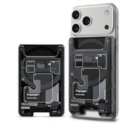 Spigen Ultra Hybrid MagFit ZeroOne V1 Porte-Cartes pour MagSafe & Pixelsnap | Portefeuille transparent en PC au design ZeroOne, accès rapide et rangement pour 3 cartes - ZeroOne Noir