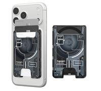 Spigen Ultra Hybrid MagFit ZeroOne V2 Porte-Cartes pour MagSafe & Pixelsnap | Portefeuille transparent en PC au design ZeroOne, accès rapide et rangement pour 3 cartes - ZeroOne Noir